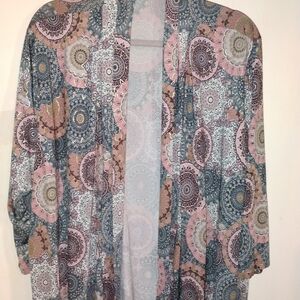 Southern Lady Multicolor Patterned Kimono